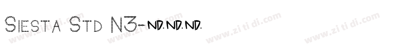 Siesta Std N3字体转换